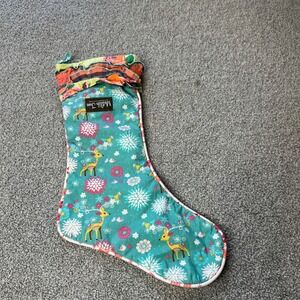Matilda Jane Kids Christmas Stocking Deer Floral Ruffled Top whimsical girly